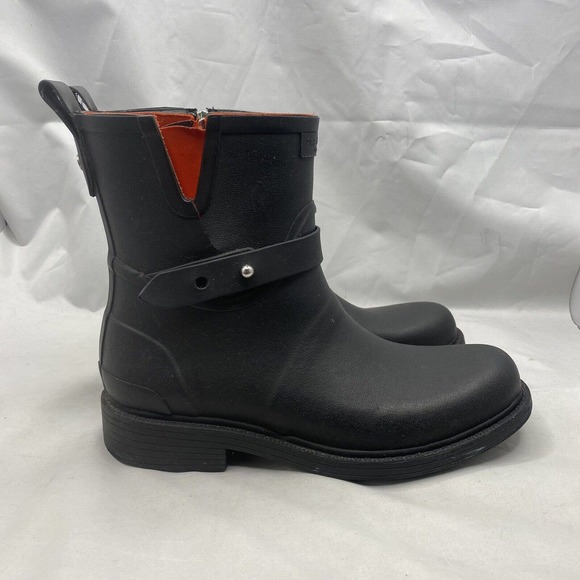 rag & bone Shoes - Rag & Bone New York Moto Rain Boots Black Rubber Size 37 EUR /Womens 7 US *READ